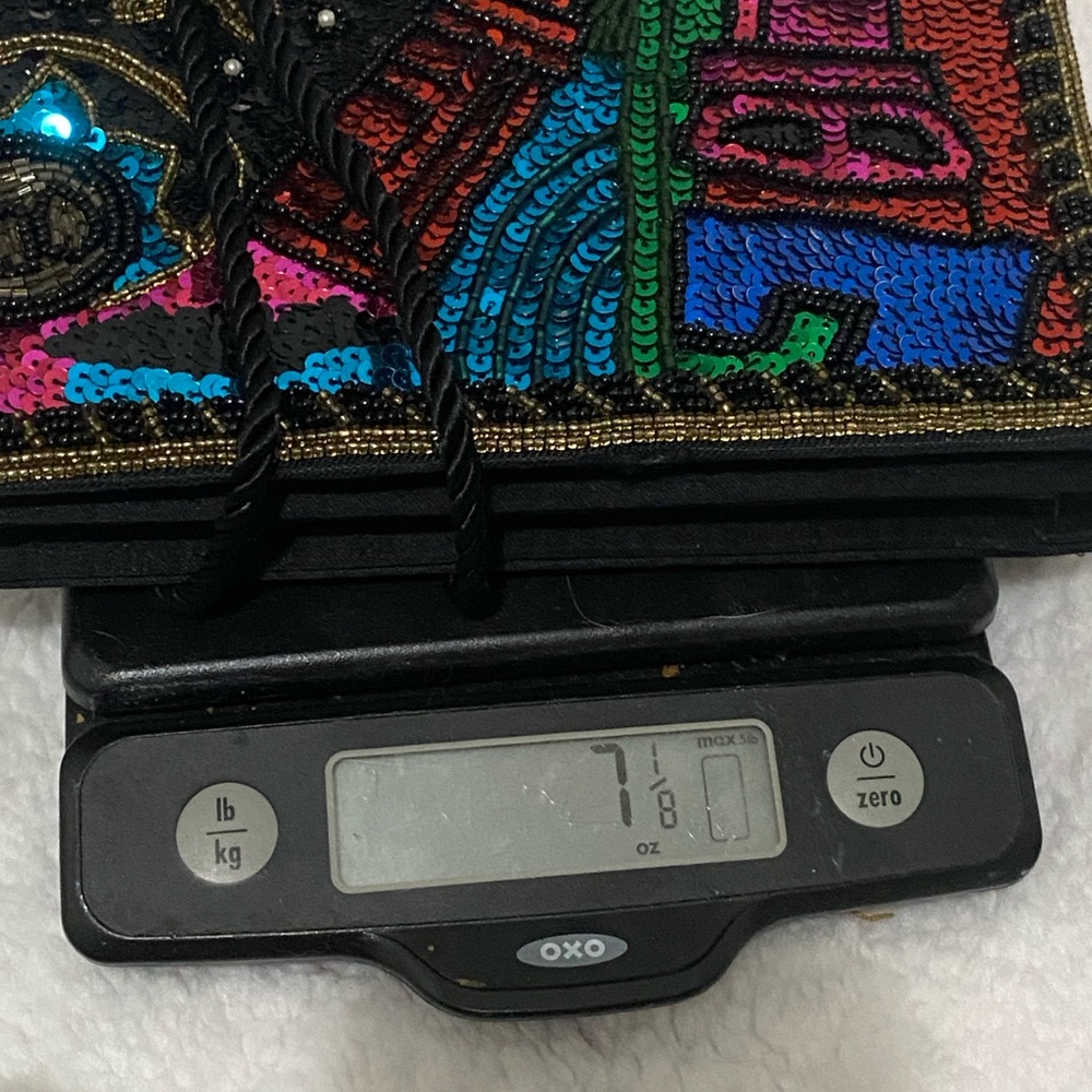 Funky Retro Colorful Sequin Crossbody Bag 1980s ‘s Vintage Beaded Purse - Picture 7 of 11